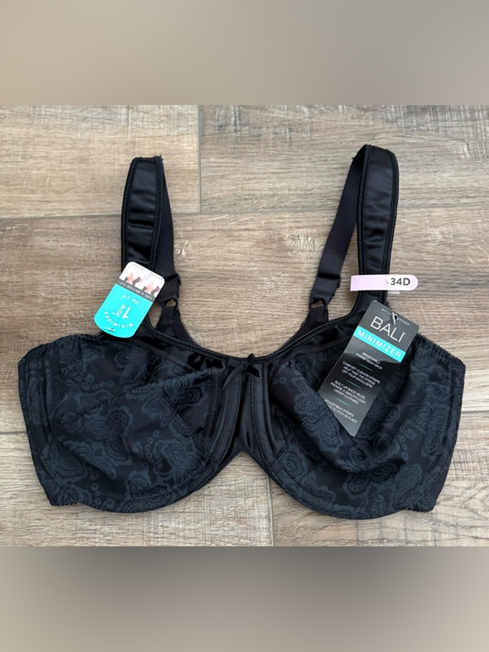 Bali Minimizer Underwire Bra - Black